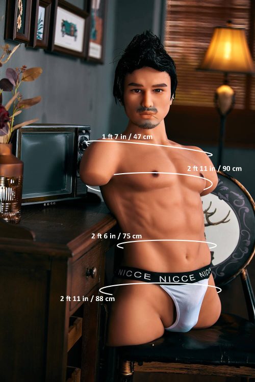 Irontech 100cm/3ft3 71LB Male TPE Sex Doll Torso - Kevin at rosemarydoll