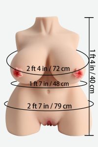 WanYi 40cm/1ft4 18.7LB TPE Mini Sex Doll Torso en rosemarydoll