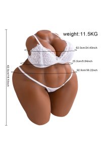 42cm/1ft5 25.3LB TPE BBW Sex Doll Torso – Alma (Brown Skin) at rosemarydoll