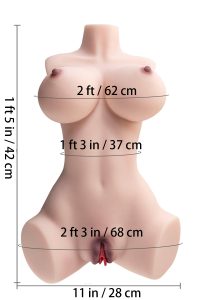 AiYuan 47cm1ft7 13.8LB TPE Life-size Sex Doll Torso at rosemarydoll