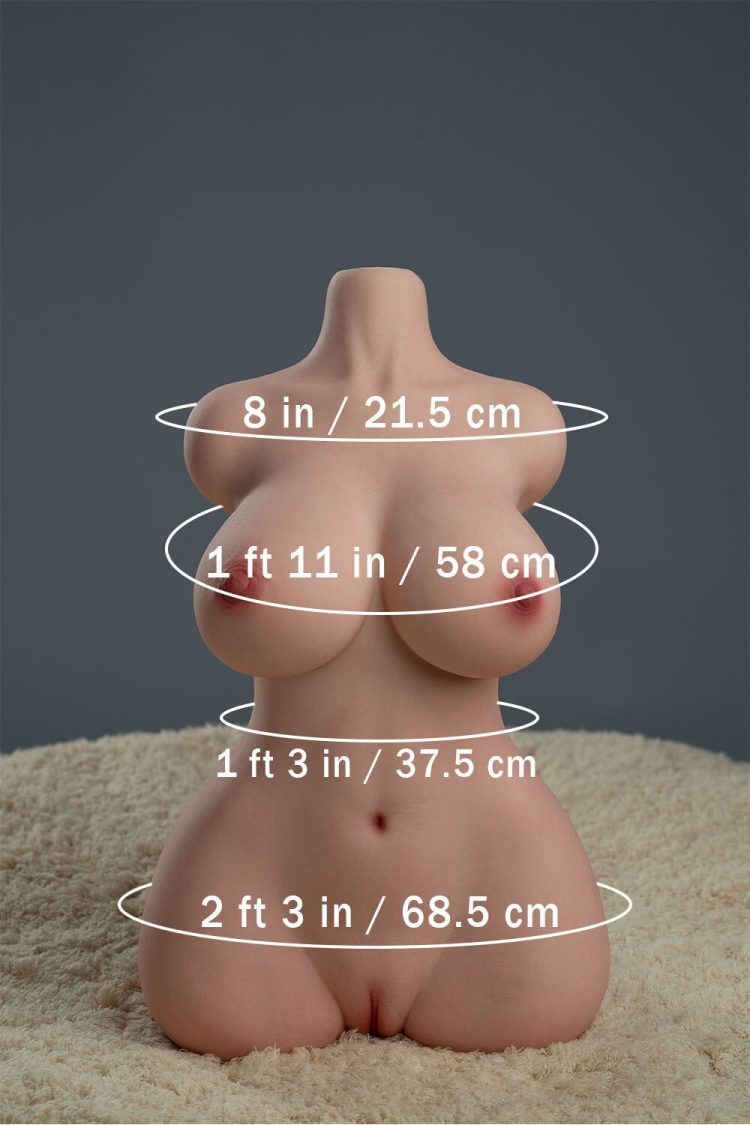 Zelex 45cm/1ft6 E-cup Silicone Life-size Sex Doll Torso at rosemarytorso